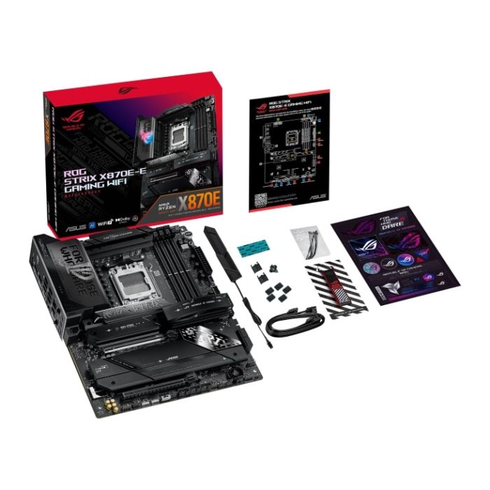 Материнcкая плата ASUS ROG STRIX X870E-E GAMING WIFI sAM5 X870E 4xDDR5 M.2 HDMI WiFi BT ATX