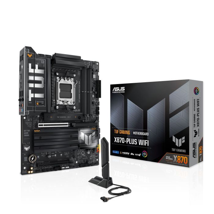 Материнcкая плата ASUS TUF GAMING X870-PLUS WIFI sAM5 X870 4xDDR5 M.2 HDMI WiFi BT ATX