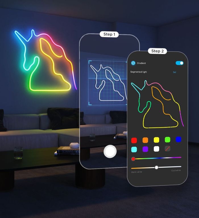 Govee 3M Neon Preinstalled Strip Light White support Matter(Homekit, Google, Alexa, Smarthings)