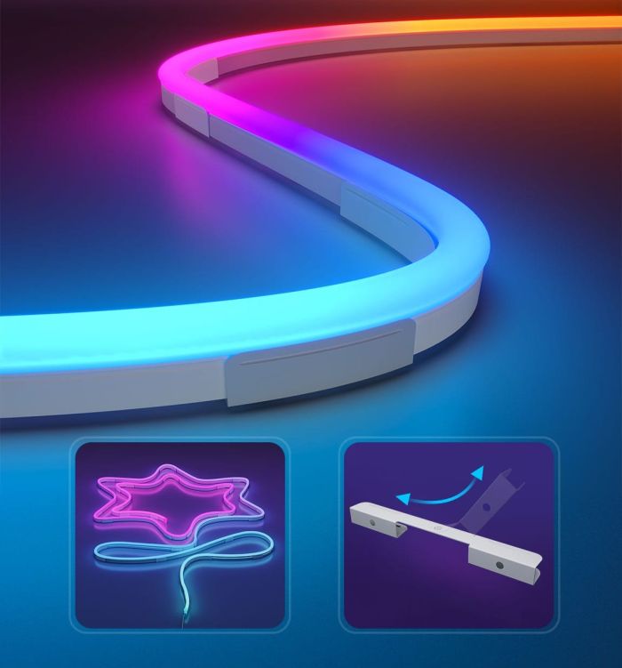 Govee 3M Neon Preinstalled Strip Light White support Matter(Homekit, Google, Alexa, Smarthings)