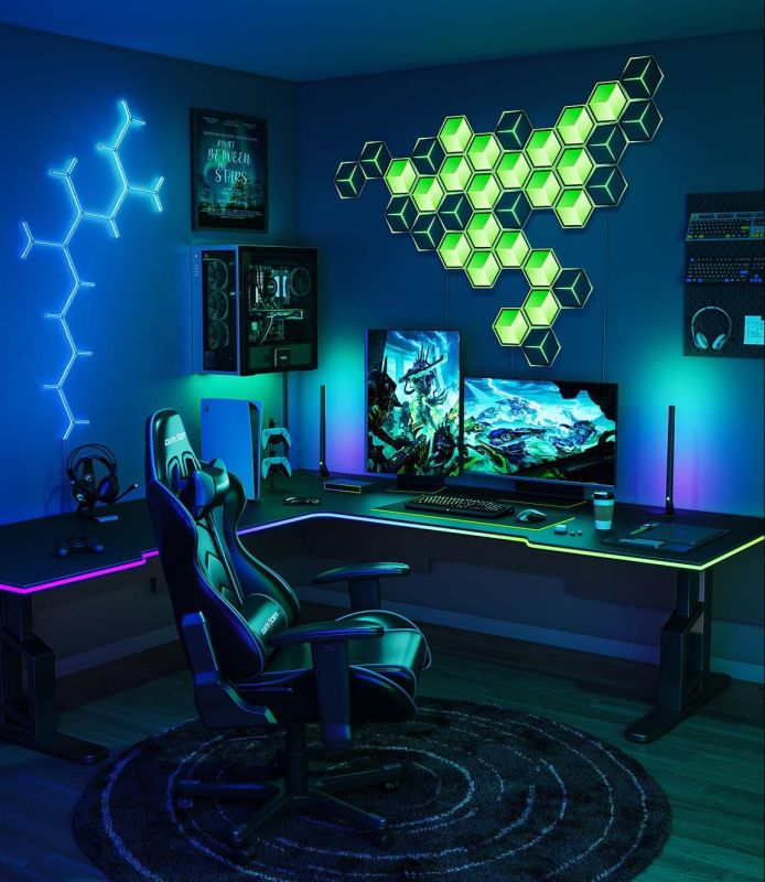 Набір настінних світильників Govee H606A Glide Hexagon Light, 7, RGBIC, WI-FI/Bluetooth, білий