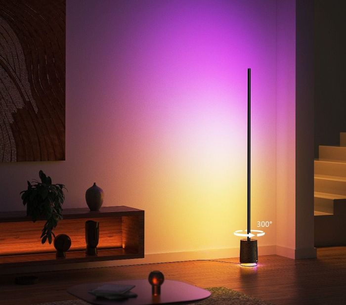 Торшер розумний Govee H6079, 1500Lm, RGBICW, with speaker, WI-FI/Bluetooth, чорний