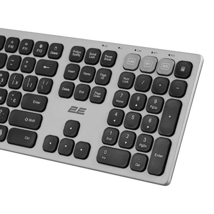 2E Keyboard membrane KS270 109key, WL/BT, EN/UK, grey-black