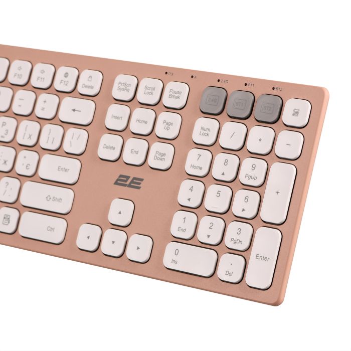 2E Keyboard membrane KS270 109key, WL/BT, EN/UK, pink-white