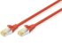 Патч-корд DIGITUS CAT 6a S-FTP, 0,5м, AWG 26/7, Cu, LSZH, красный