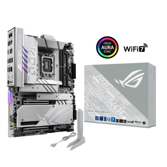 Материнcкая плата ASUS ROG MAXIMUS Z890 APEX s1851 Z890 2xDDR5 M.2 Thunderbolt DP Wi-Fi BT ATX белый