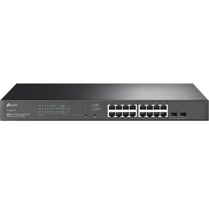 Комутатор TP-LINK  16x1GE (16xPoE), 2xSFP, 150W, WebSmart TP-Link SG2218P