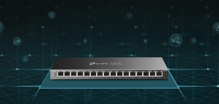 TP-LINK Switch  16xGE (16xPoE), 120W, Unmanageable TP-Link TL-SG116P