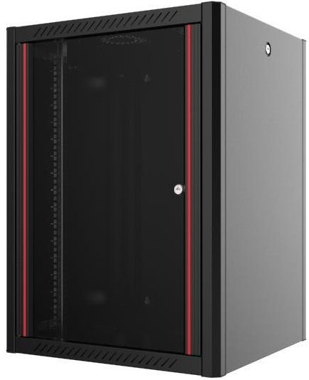 Шафа MIRSAN 19", 12U, WTN, 600x600 мм, максимально 100 кг, чорна