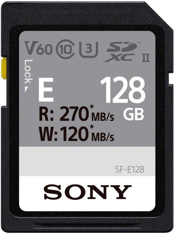 Карта памяти Sony SDXC  128GB C10 UHS-II U3 V60 R270/W100MB/s Entry