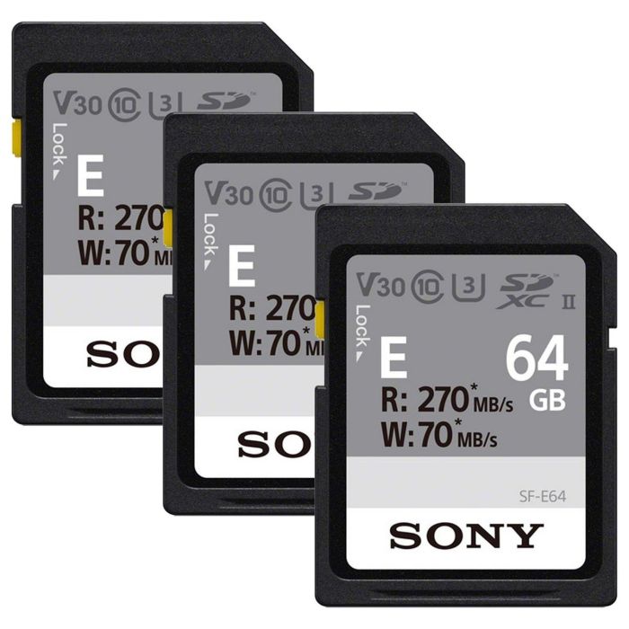 Карта памяти Sony SDXC  128GB C10 UHS-II U3 V60 R270/W100MB/s Entry