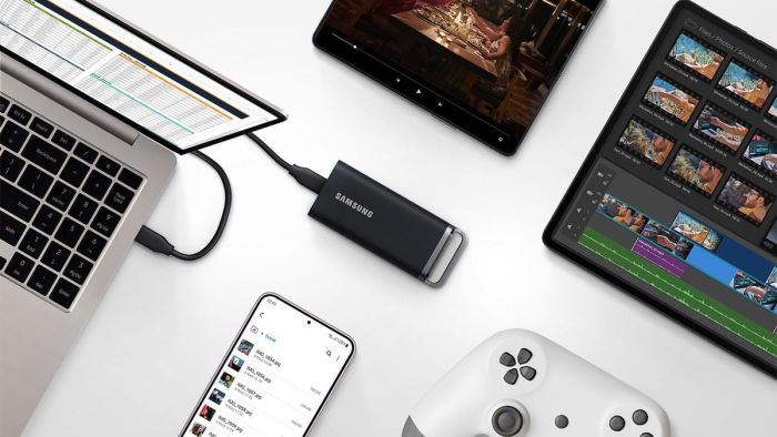 SSD Samsung 4TB USB 3.2 Gen 1 Type-C T5EVO Shield