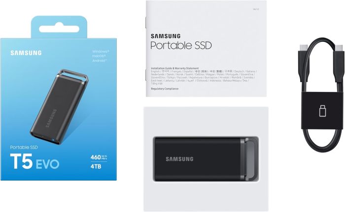 SSD Samsung 4TB USB 3.2 Gen 1 Type-C T5EVO Shield