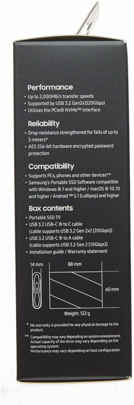 Портативный SSD Samsung  4TB USB 3.2 Gen 2 Type-C T9