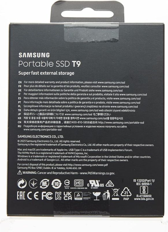 Портативный SSD Samsung  4TB USB 3.2 Gen 2 Type-C T9