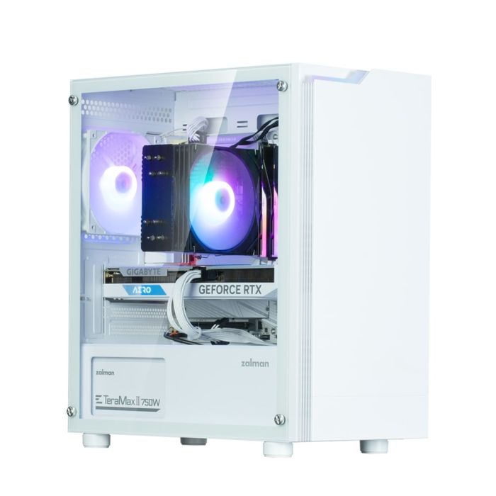 Корпус Zalman T4 Plus без БП, 2xUSB3.0, 1xUSB2.0, 1x120мм ARGB, VGA 3200мм, LCS ready, TG Side Panel, mATX, белый