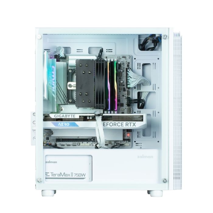 Корпус Zalman T4 Plus без БП, 2xUSB3.0, 1xUSB2.0, 1x120мм ARGB, VGA 3200мм, LCS ready, TG Side Panel, mATX, белый