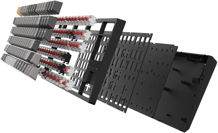 keychron C1 Pro ANSI 80% TKL Layout 87 Key - Red Switch RGB Hot-Swap - Keychron K pro Mechanical Wired Normal Profile QMK/VIA Keyboard- Ukraine