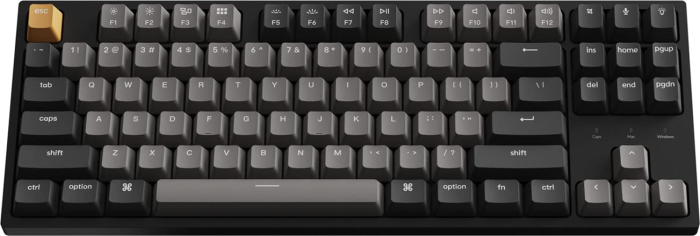 keychron C1 Pro ANSI 80% TKL Layout 87 Key - Red Switch RGB Hot-Swap - Keychron K pro Mechanical Wired Normal Profile QMK/VIA Keyboard- Ukraine