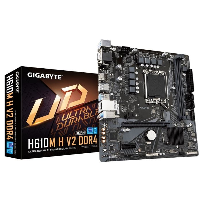 GIGABYTE Motherboard H610M H V2 s1700 H610 2xDDR5 HDMI D-Sub mATX