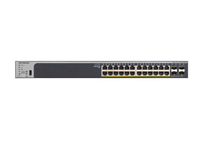 NETGEAR Switch GS728TP 24xGE PoE, 4xSFP, 190W, КManaged L2