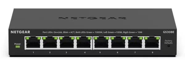 Коммутатор NETGEAR GS308E 8xGE, WebSmart