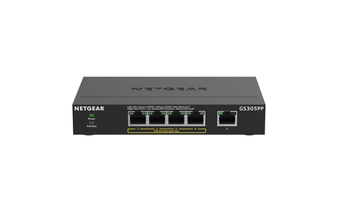 Комутатор NETGEAR GS305PP 5xGE (4xPoE), 83Вт, Некерований