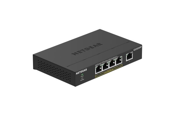 Комутатор NETGEAR GS305PP 5xGE (4xPoE), 83Вт, Некерований