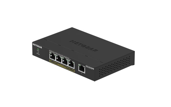 Комутатор NETGEAR GS305PP 5xGE (4xPoE), 83Вт, Некерований