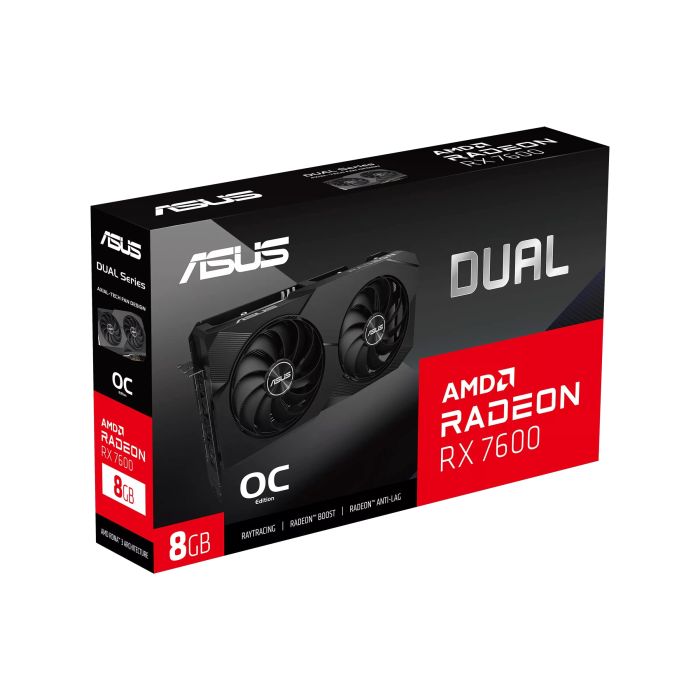Видеокарта ASUS Radeon RX 7600 8GB GDDR6 DUAL OC EVO DUAL-RX7600-O8G-EVO