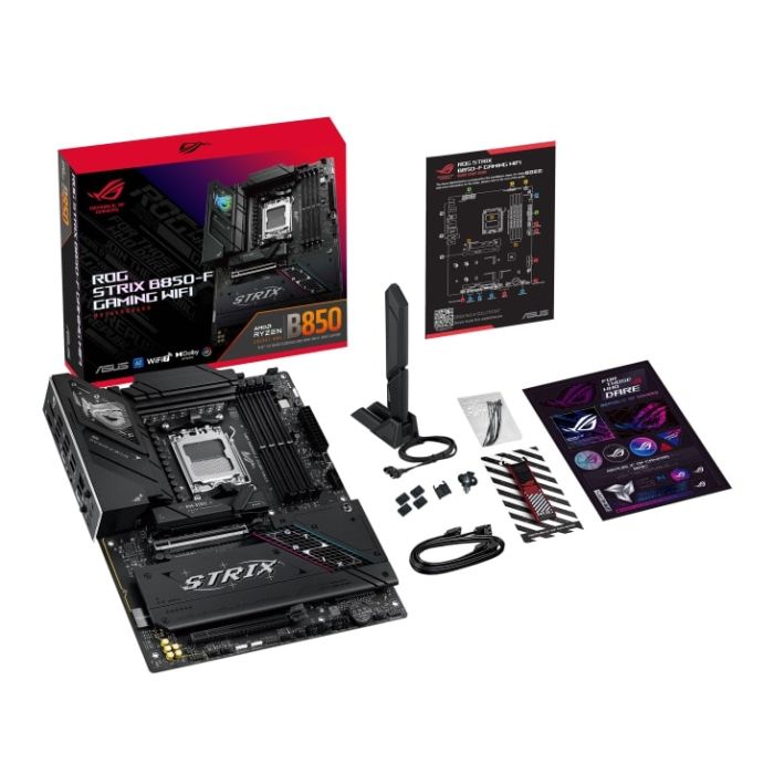 Материнcька плата ASUS ROG STRIX B850-F GAMING WIFI sAM5 B850 4xDDR5 M.2 HDMI DP USB BT ATX
