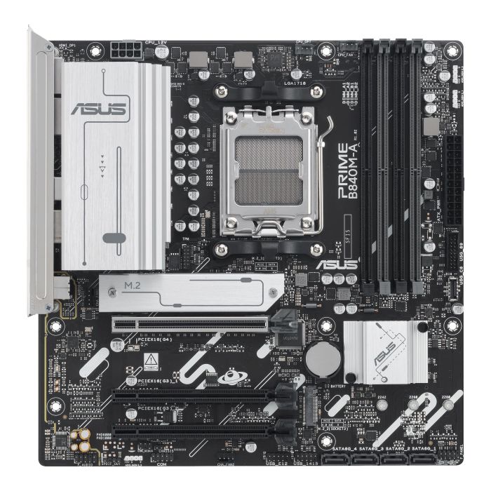 Материнcька плата ASUS PRIME B840M-A-CSM sAM5 B840 4xDDR5 M.2 HDMI DP mATX CSM
