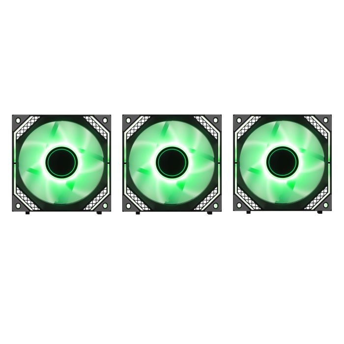 Корпусные вентиляторы 2E GAMING Air Cool Magic Mirror ACF120MB-ARGB, 3x120мм, 2000rpm, 4pin PWM +5VARGB, 20.5dBa, чёрный