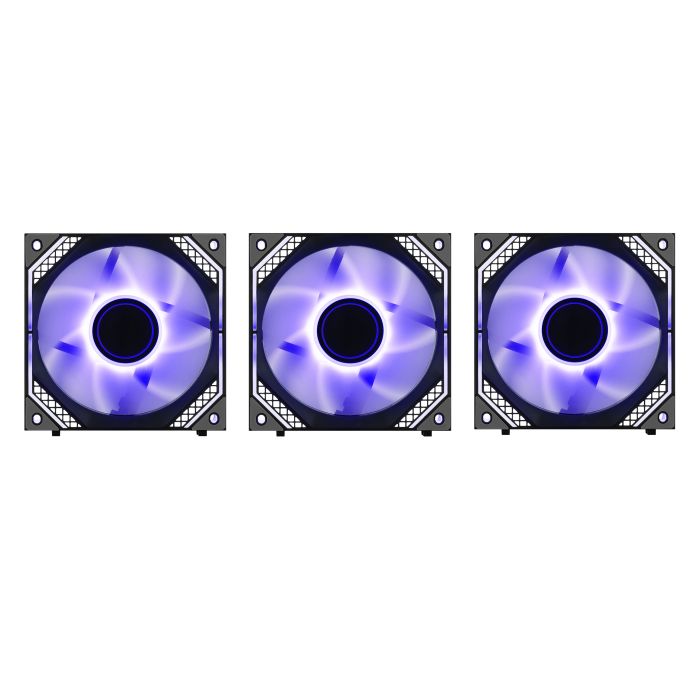 Корпусные вентиляторы 2E GAMING Air Cool Magic Mirror ACF120MB-ARGB, 3x120мм, 2000rpm, 4pin PWM +5VARGB, 20.5dBa, чёрный