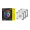 2E GAMING Case Fans Air Cool Magic Mirror ACF120MW-ARGB, 3x120мм, 2000rpm, 4pin PWM +5VARGB, 20.5dBa, white