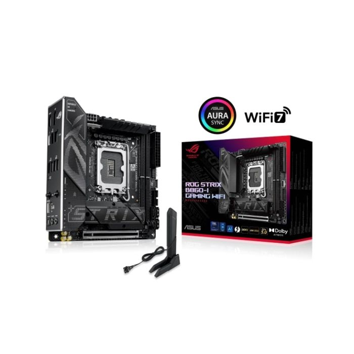 ASUS Motherboard ROG STRIX B860-I GAMING WIFI s1851 B860 2xDDR5 M.2 DP HDMI USB Type-C Wi-Fi BT mITX
