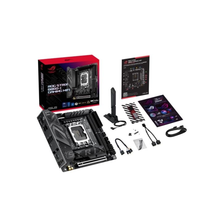 ASUS Motherboard ROG STRIX B860-I GAMING WIFI s1851 B860 2xDDR5 M.2 DP HDMI USB Type-C Wi-Fi BT mITX
