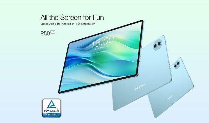 Планшет Teclast P50 11" 6ГБ, 128ГБ, LTE, 8000мА•год, Android, голубой