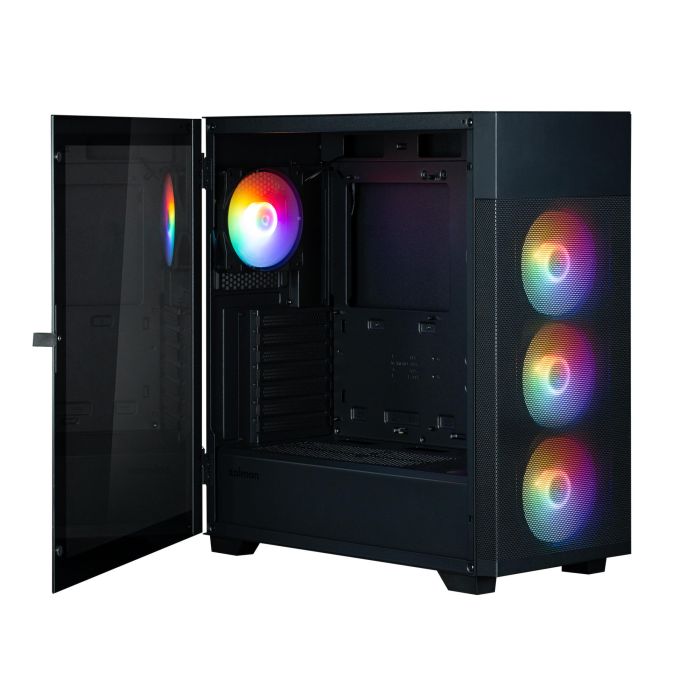 Zalman PC case  S5 Neo without PSU, 1xUSB3.1, 1xUSB2.0, 4x120mm FRGB, VGA 390mm, LCS ready, TG Side Panel, ATX, black