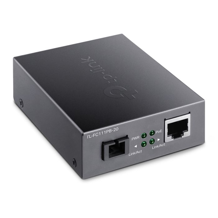 Медиаконвертер TP-LINK TL-FC111B-20 1xFE, 100Base-LX, SM, WDM, 20km, SC, PoE