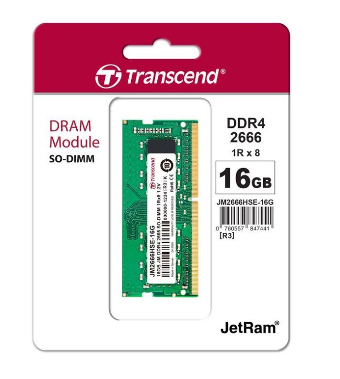 Память ноутбука Transcend DDR4 16GB 2666