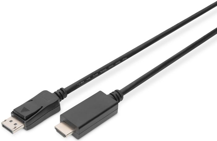 DIGITUS Cable DisplayPort > HDMI (M/M), 2m, black
