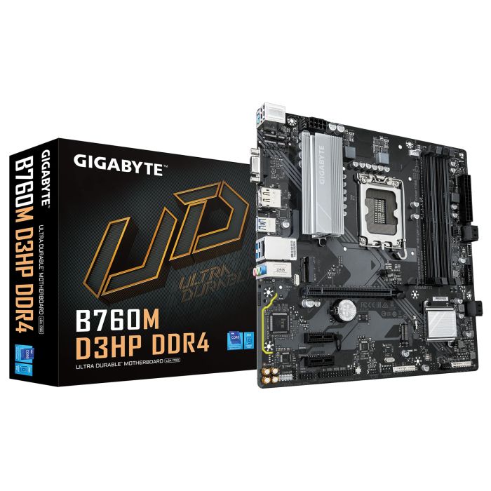 Материнская плата GIGABYTE B760M D3HP DDR4 s1700 b760 4xDDR4 M.2 HDMI DP D-Sub mATX