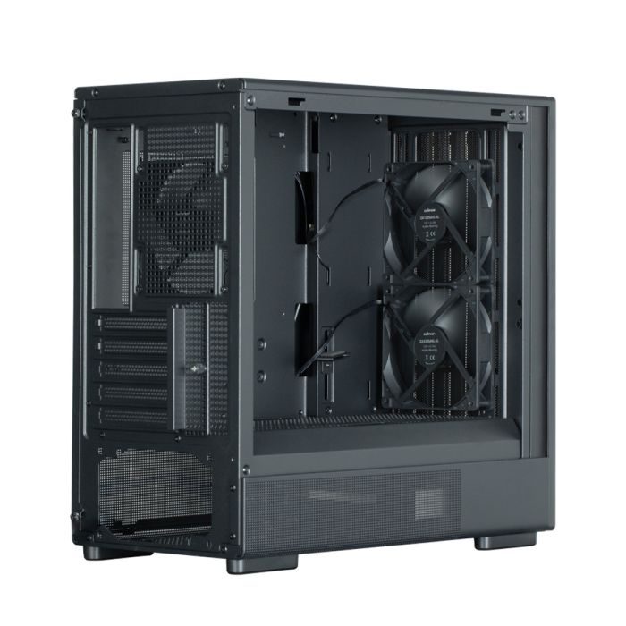 Корпус Zalman P10 Namu без БП, 1xUSB3.0, 1xUSBType-C, 2x120мм, 1x120мм ARGB, VGA 340мм, LCS ready, TG Side Panel, mATX, чорний