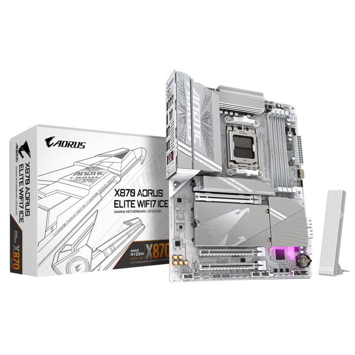 Материнська плата GIGABYTE X870 A ELITE WF7 ICE sAM5 X870 4xDDR5 M.2 HDMI ATX