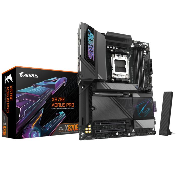 GIGABYTE Motherboard X870E AORUS PRO sAM5 X870 4xDDR5 M.2 HDMI DP Wi-Fi BT ATX