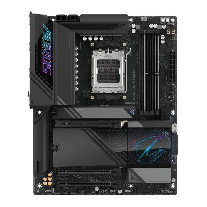 GIGABYTE Motherboard X870E AORUS PRO sAM5 X870 4xDDR5 M.2 HDMI DP Wi-Fi BT ATX
