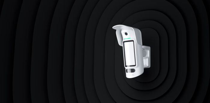 Датчик руху вуличний з можливістю встановлення на висоті Ajax MotionCam Outdoor HighMount, PhOD, Jeweler, бездротовий, білий