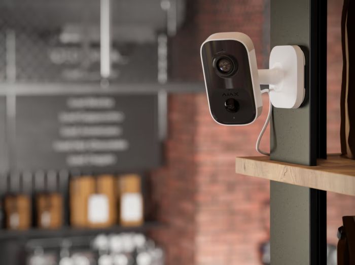 Ajax IndoorCam video surveillance camera, indoor, 4mp, 110° vertical 60° horizontal, IR 8m, artificial intelligence, wi-fi, white