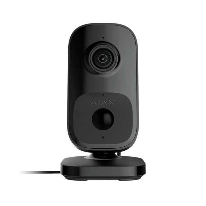 Ajax IndoorCam video surveillance camera, indoor, 4mp, 110° vertical 60° horizontal, IR 8m, artificial intelligence, wi-fi, black